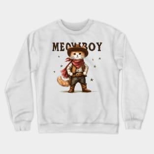 Meowboy cat Crewneck Sweatshirt